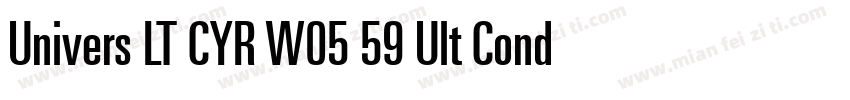 Univers LT CYR W05 59 Ult Cond字体转换